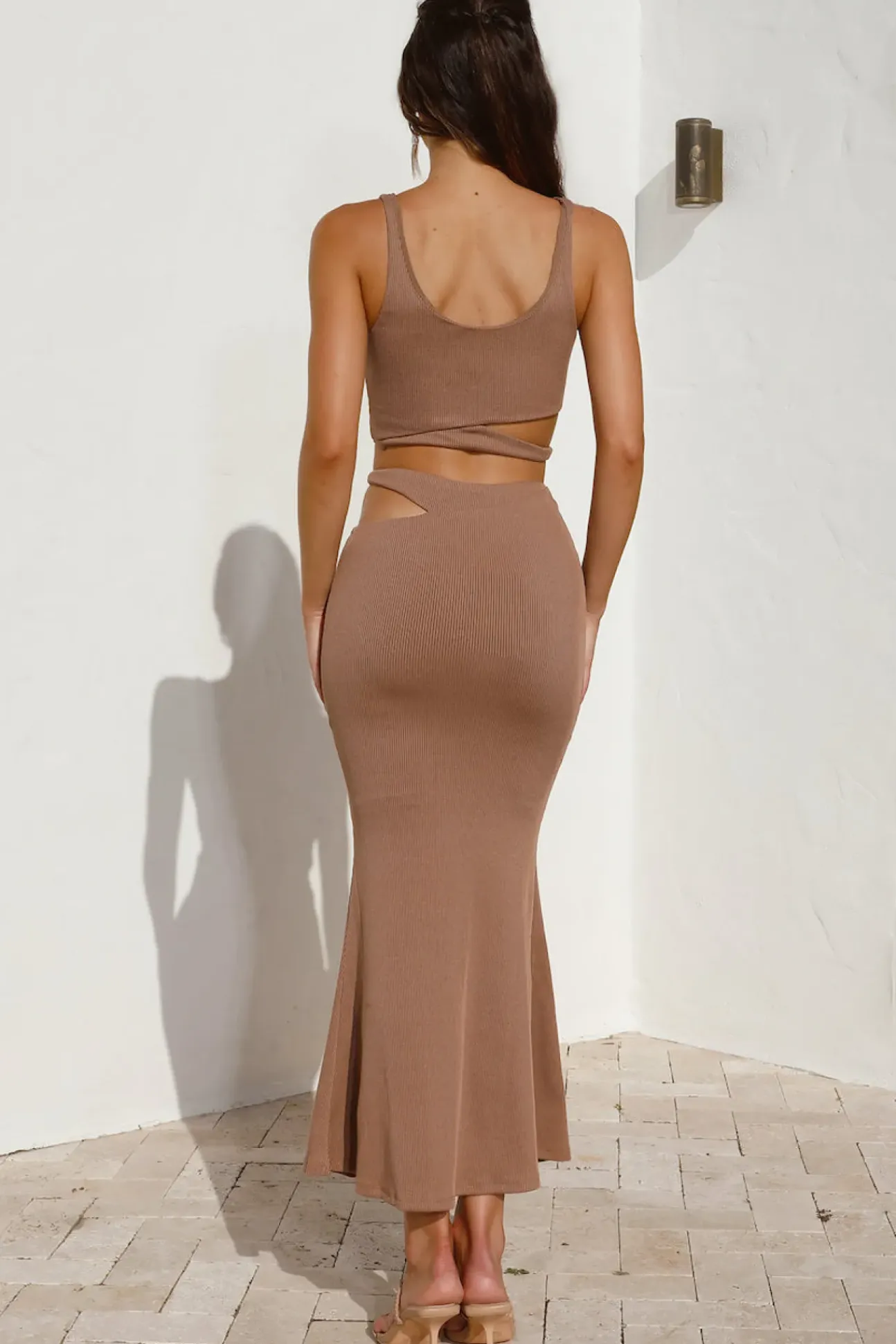 Sneaking Out Maxi Skirt Chocolate