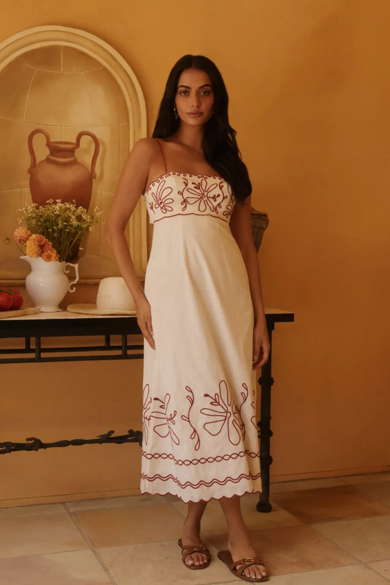 Soft Horizon Maxi Dress Beige