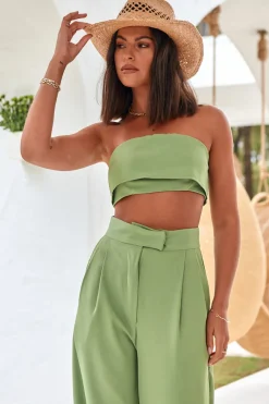 Solaris Crop Top Green