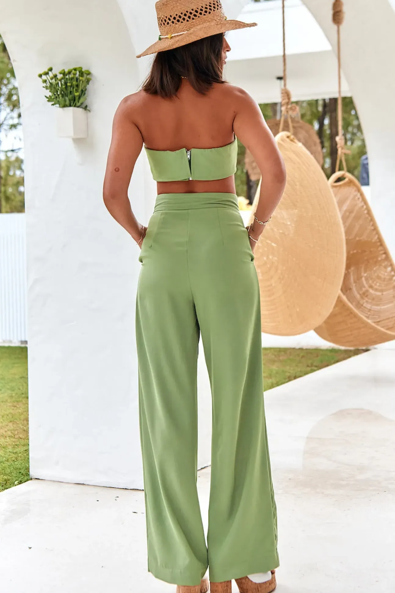 Solaris Crop Top Green