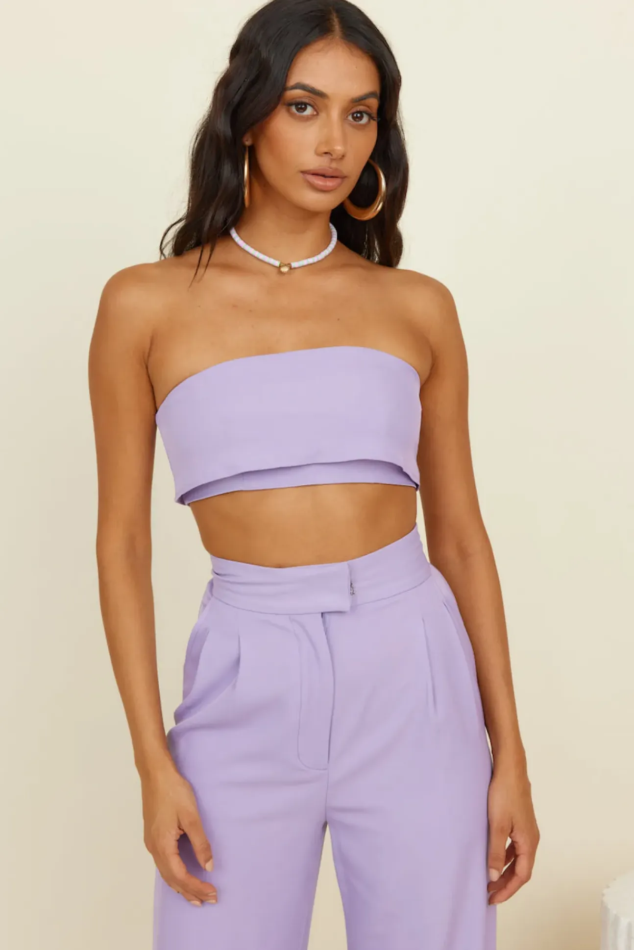 Solaris Crop Top Lilac