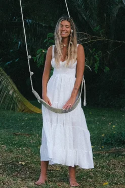 Somebody New Midi Dress White