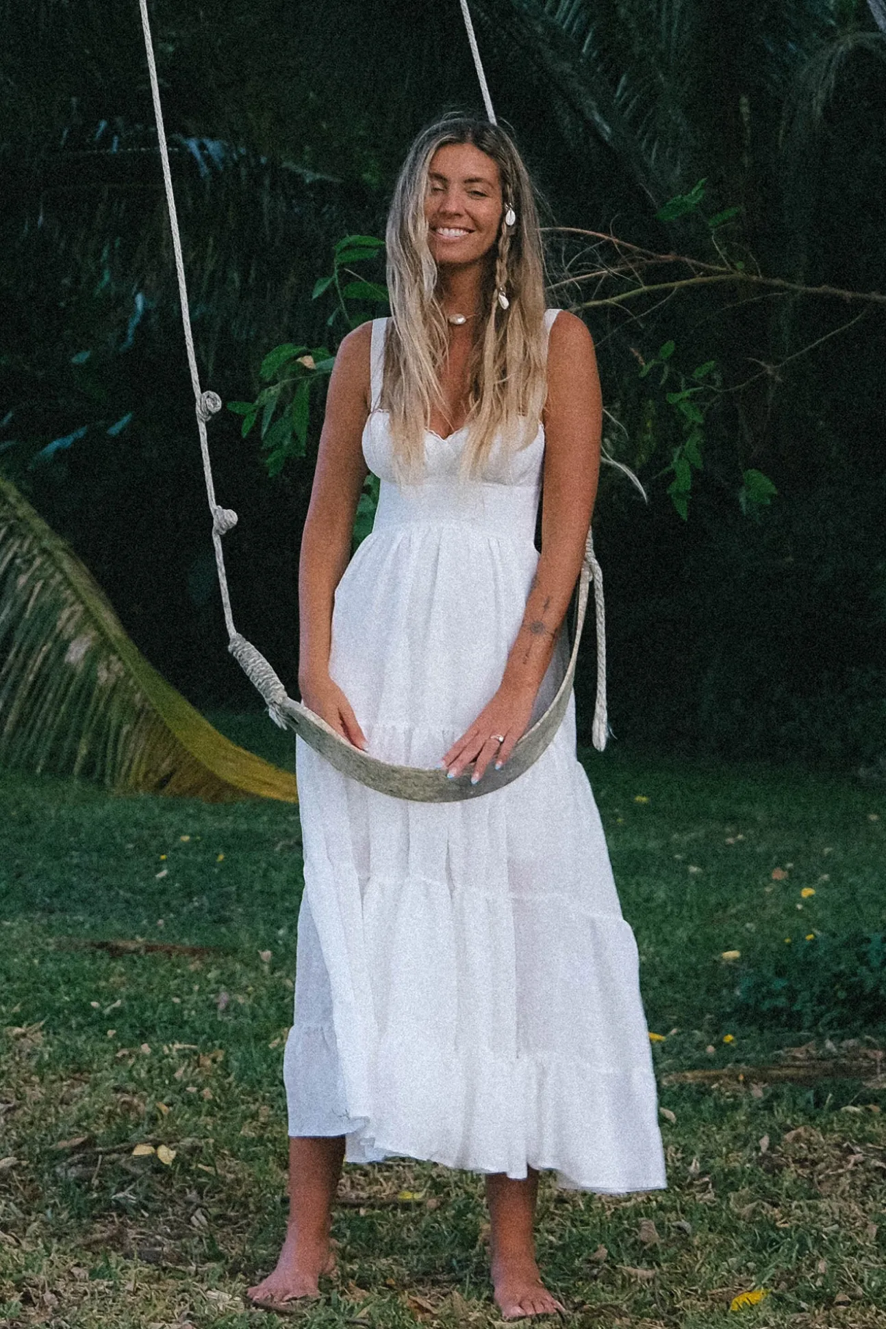 Somebody New Midi Dress White
