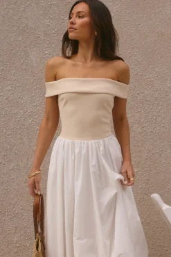 Sophisticated Nights Bubble Hem Maxi Dress White