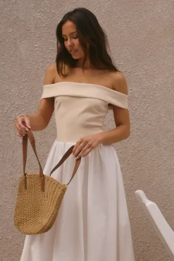 Sophisticated Nights Bubble Hem Maxi Dress White