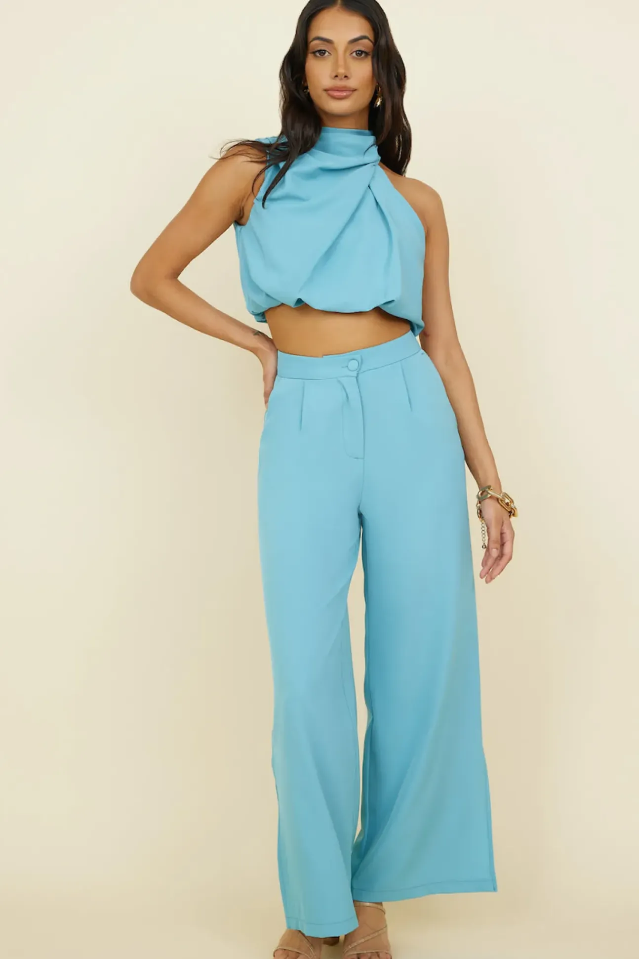So Romantic Crop Top Turquoise
