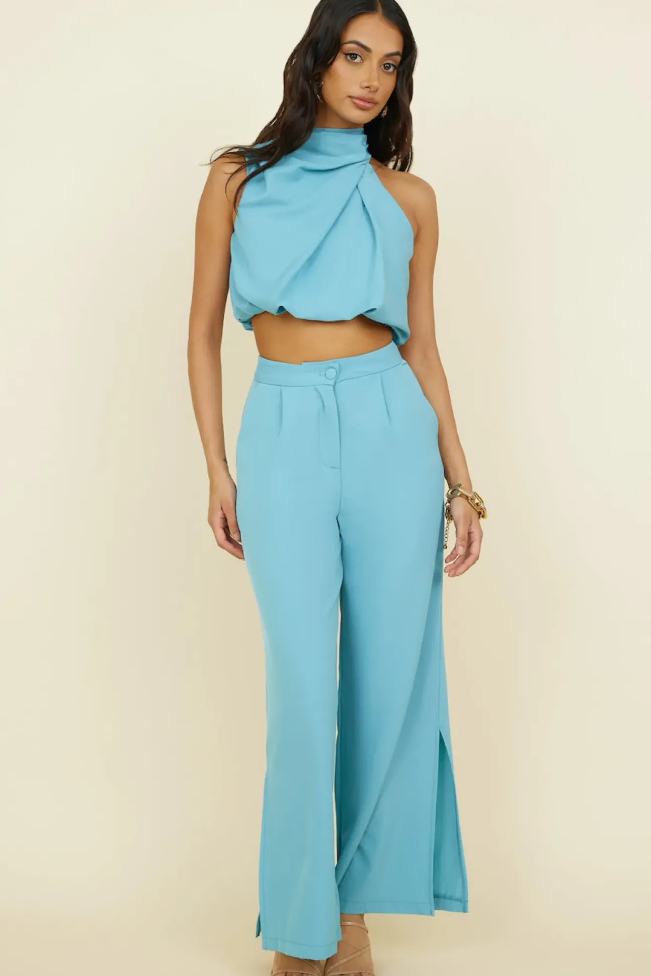 So Romantic Crop Top Turquoise