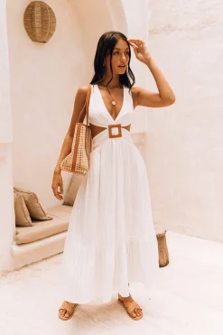 Speak Your Word Maxi Dress White