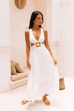 Speak Your Word Maxi Dress White