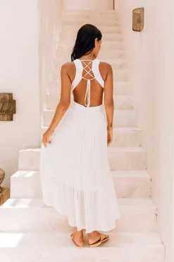 Speak Your Word Maxi Dress White