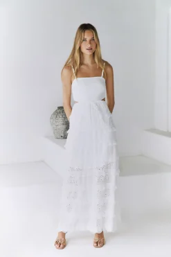 Spirit Flourish Maxi Dress White