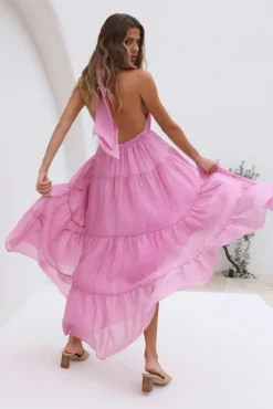 Spring Sunsets Maxi Dress Pink