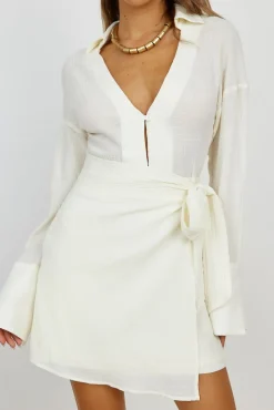 Springtime Blossom Dress Beige
