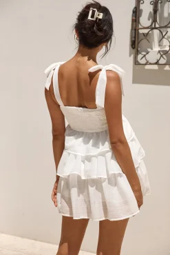 Springtime Happiness Mini Dress White