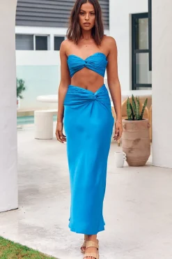 Star In The Night Maxi Skirt Blue