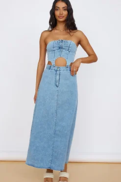 Starlit Symphony Crop Top Denim