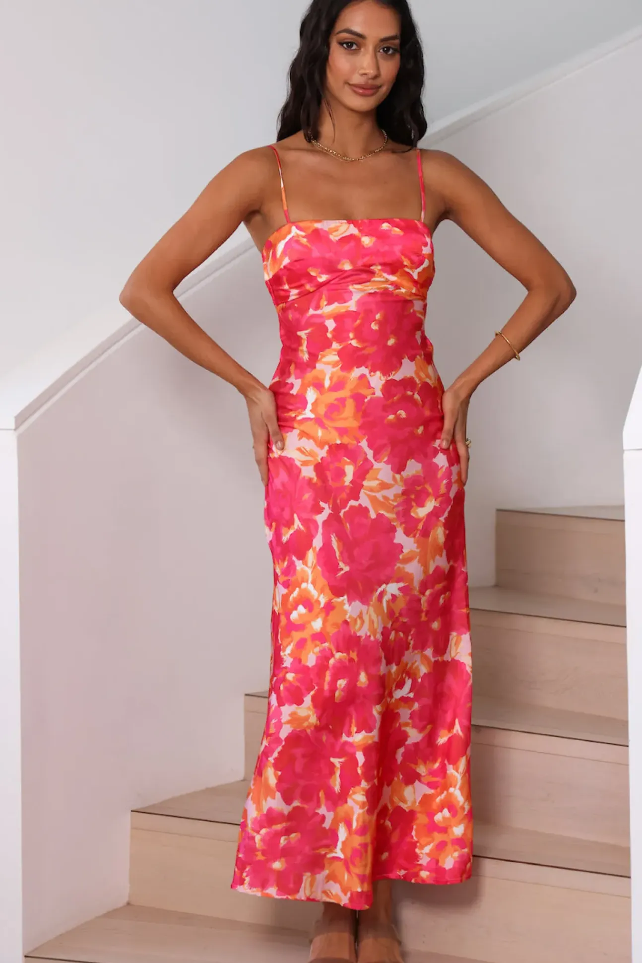 Starry Haze Midi Dress Pink