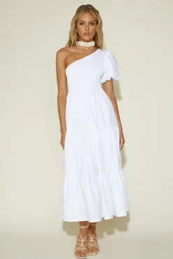 Strawberry Daiquiri Maxi Dress White