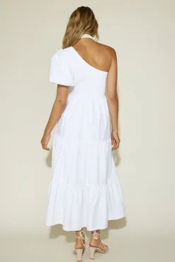 Strawberry Daiquiri Maxi Dress White