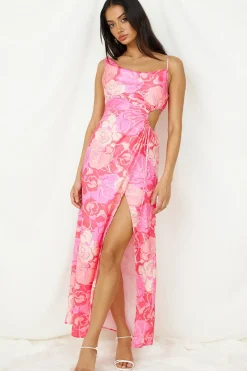 Strawberry Sunset Maxi Dress Pink