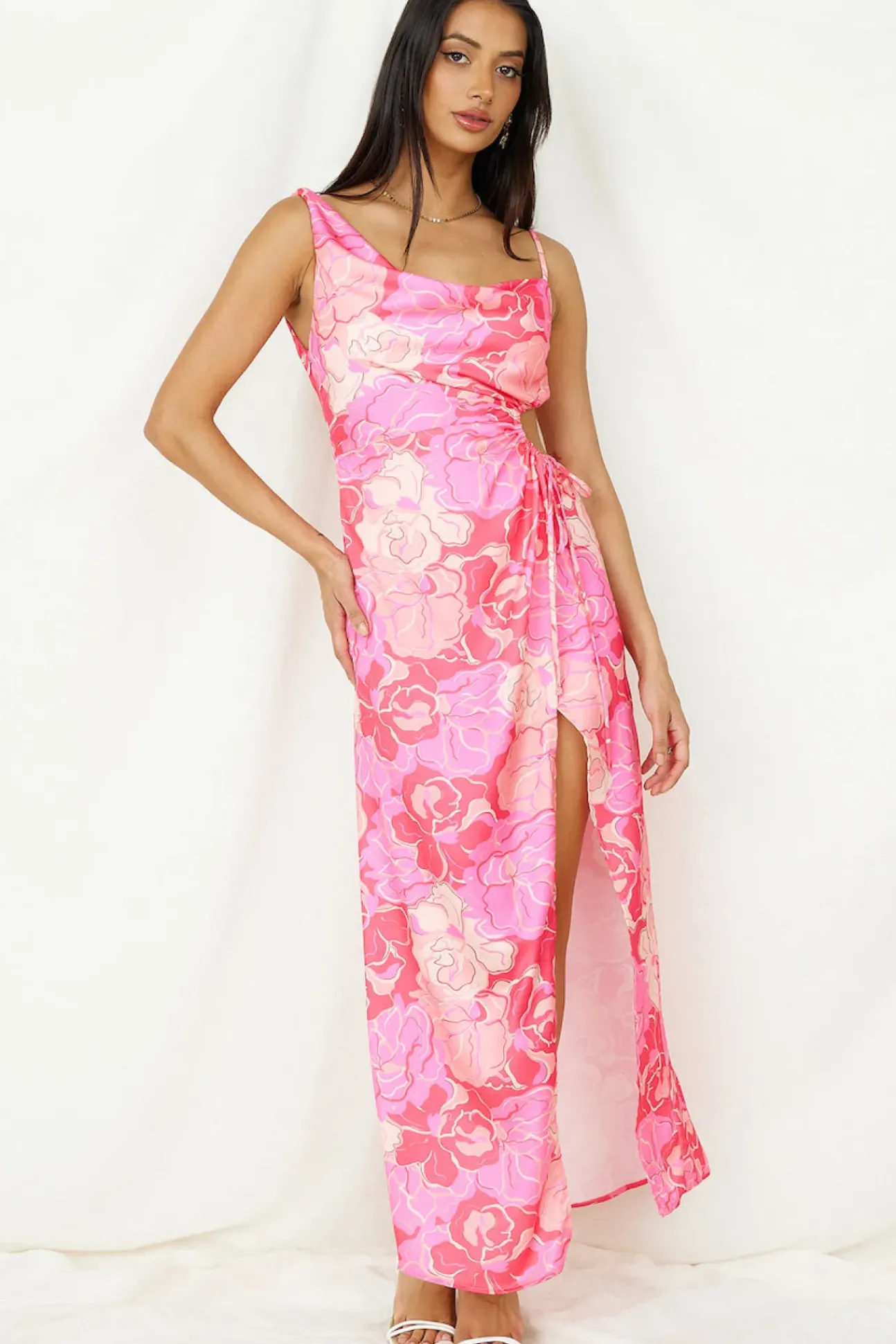 Strawberry Sunset Maxi Dress Pink