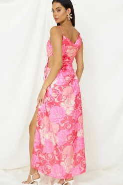 Strawberry Sunset Maxi Dress Pink