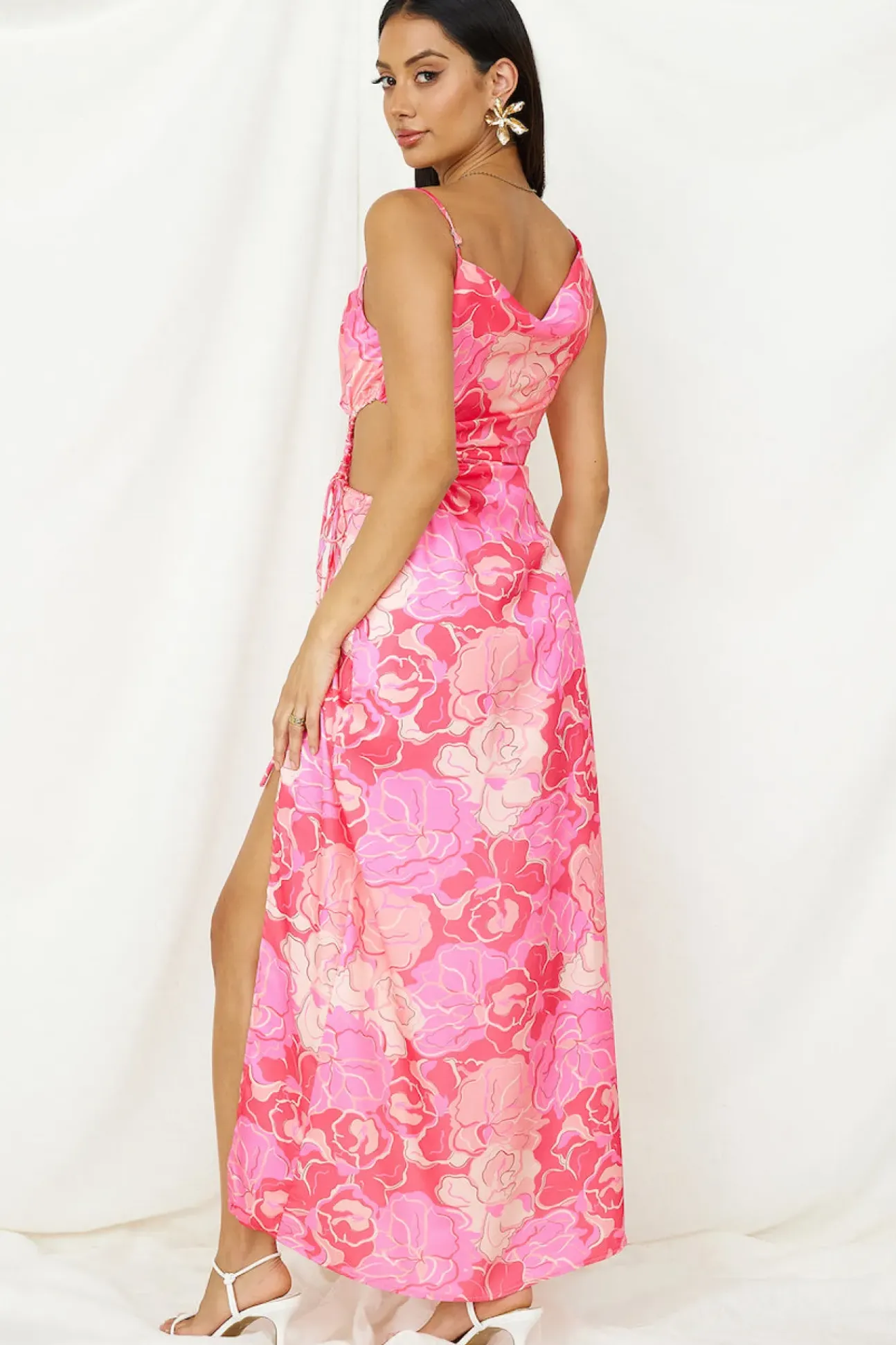 Strawberry Sunset Maxi Dress Pink