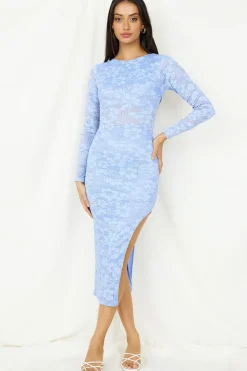 Sudden Moments Midi Dress Blue