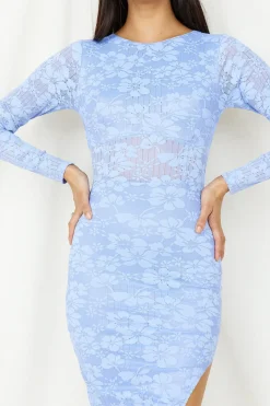 Sudden Moments Midi Dress Blue