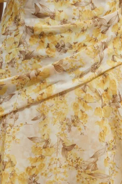 Summer Blossoms Maxi Dress Yellow