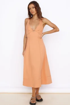 Summer Dreaming Midi Dress Orange