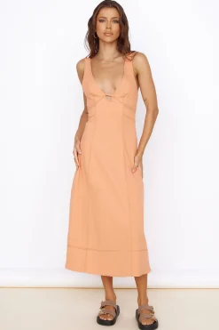 Summer Dreaming Midi Dress Orange