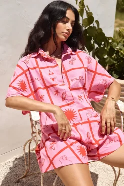 Summer Essentials Romper Pink