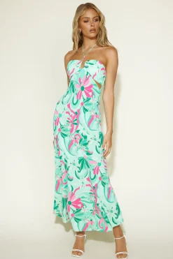 Summer Getaway Maxi Dress Green