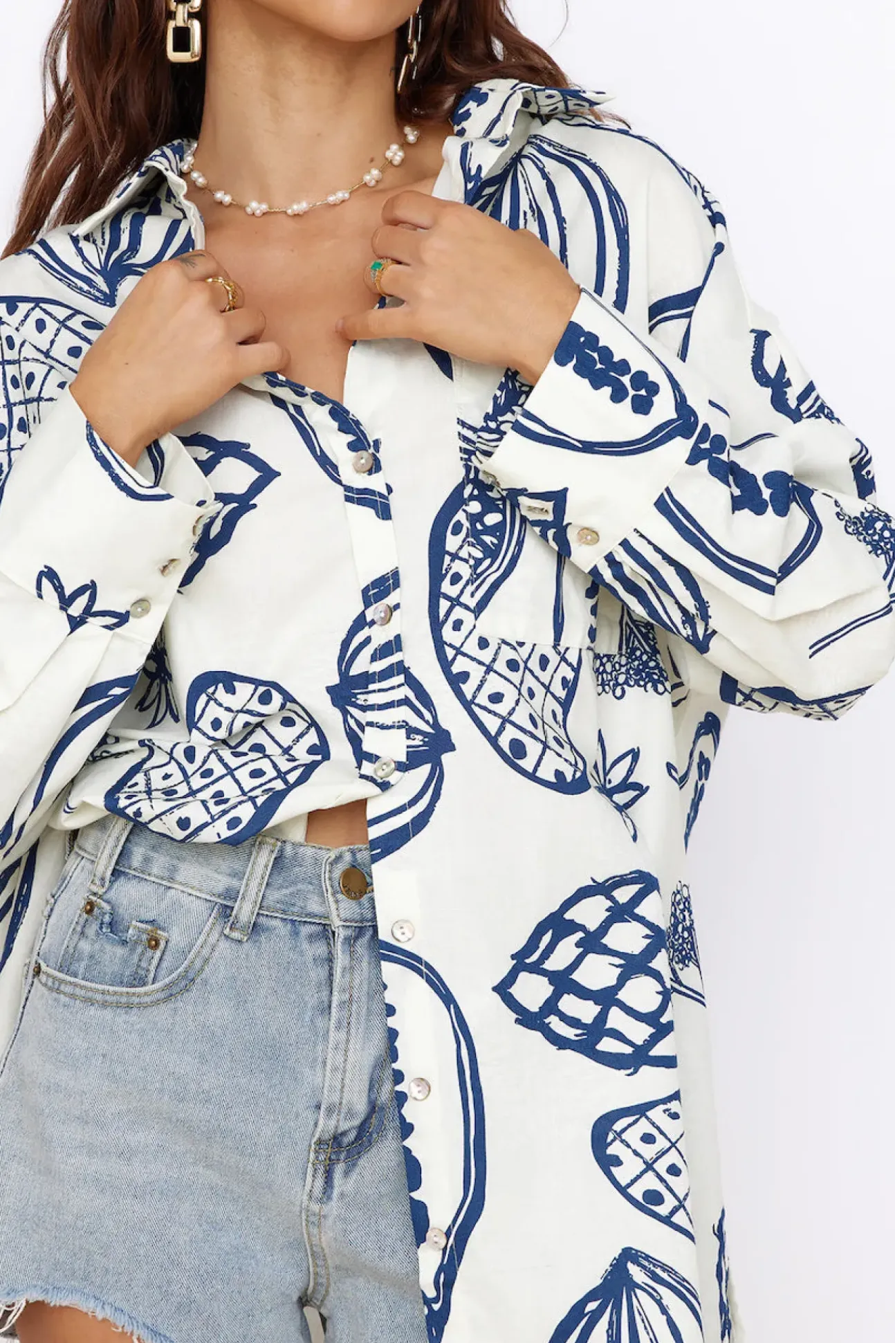 Summer Glow Shirt Dress Blue
