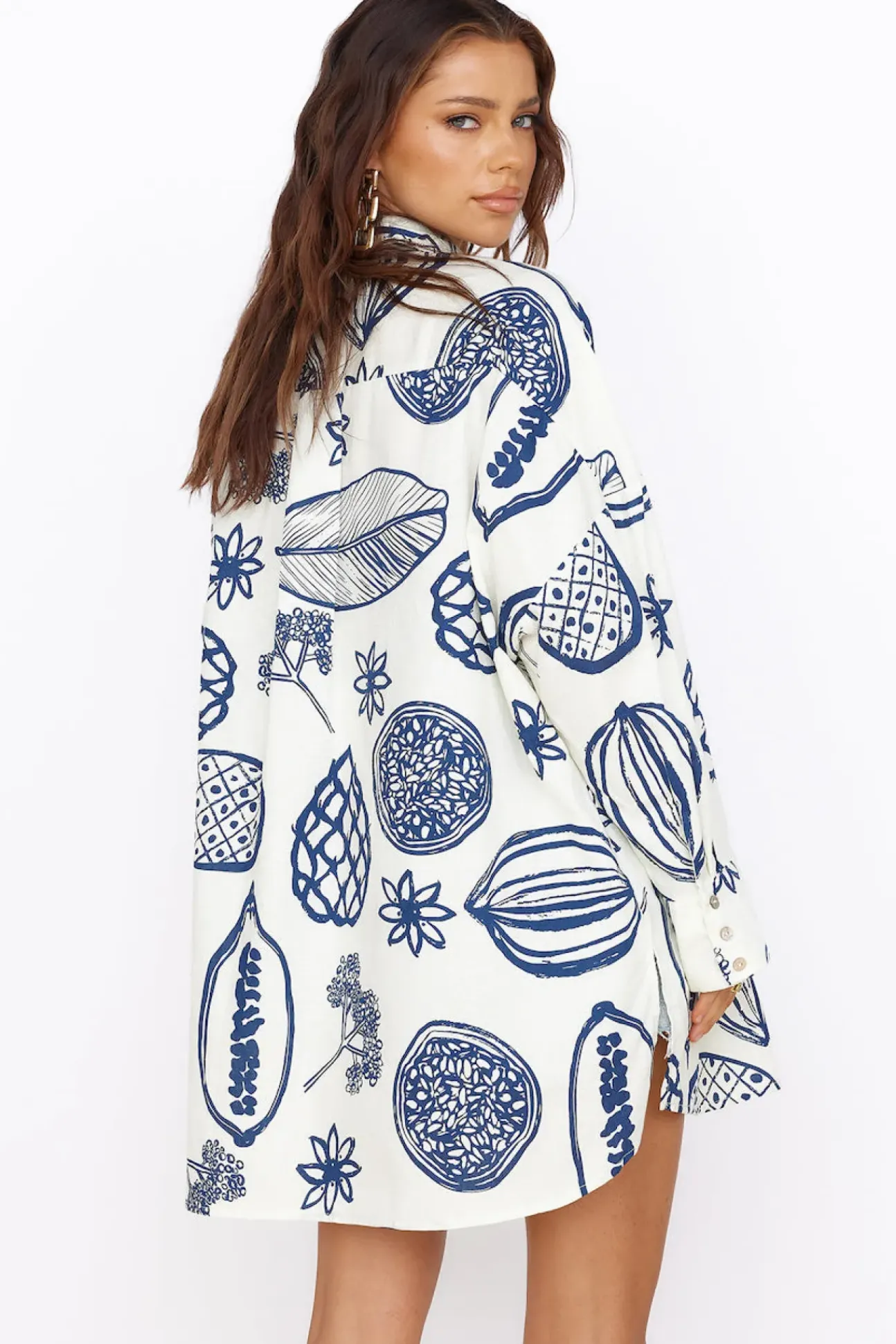 Summer Glow Shirt Dress Blue