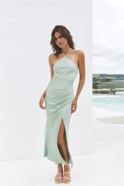 Summer's Embrace Midi Dress Sage