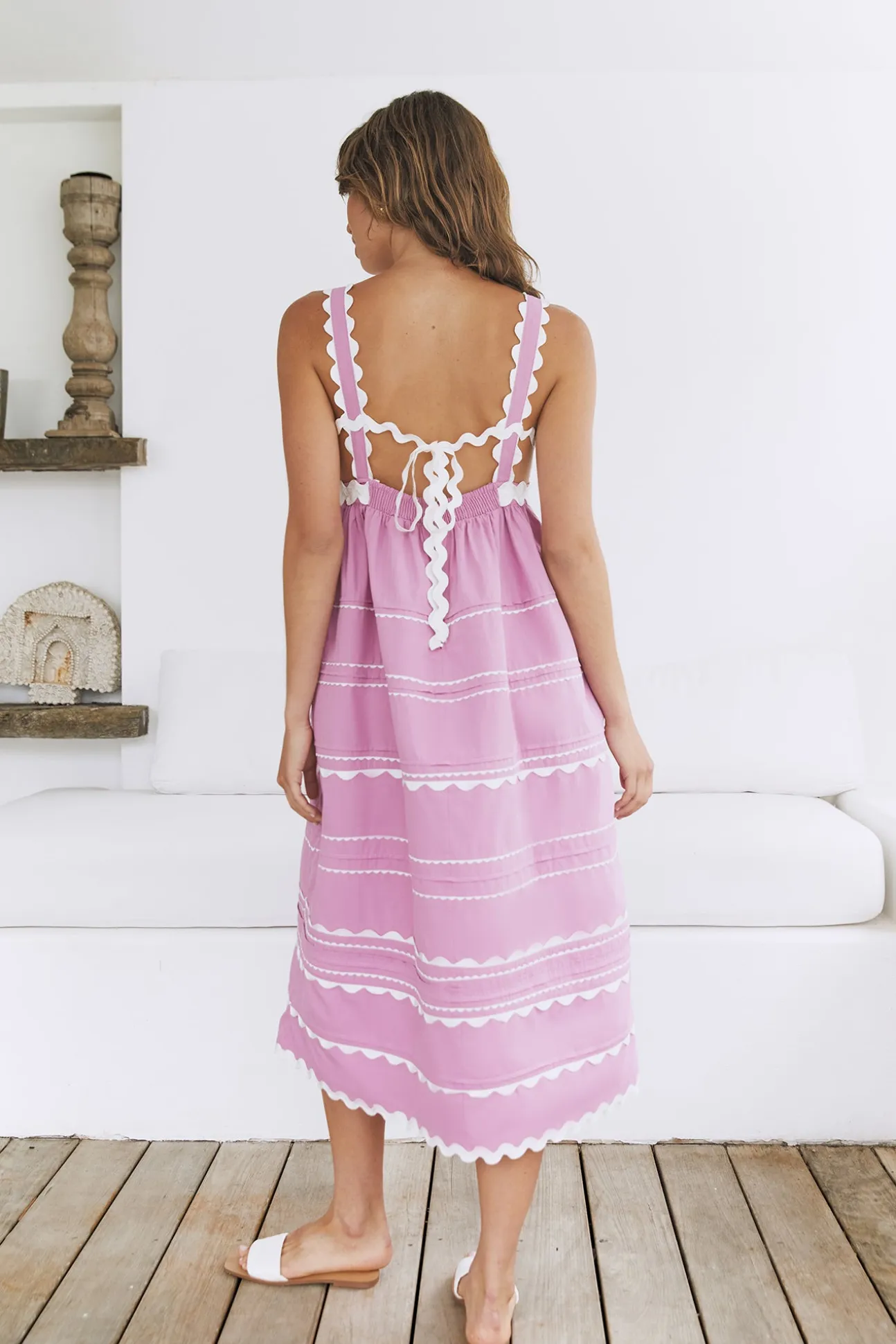 Summer Soirée Midi Dress Pink