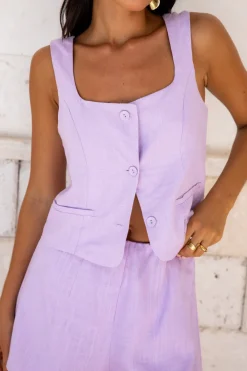Summer Spell Crop Top Purple