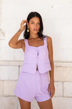Summer Spell Crop Top Purple