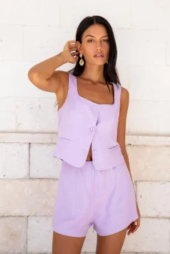 Summer Spell Crop Top Purple