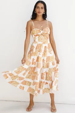 Sundrenched Serenade Midi Dress Orange