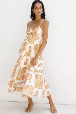 Sundrenched Serenade Midi Dress Orange