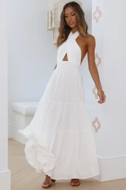 Sun Glare Maxi Dress White