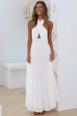 Sun Glare Maxi Dress White