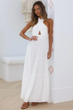 Sun Glare Maxi Dress White