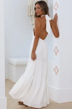 Sun Glare Maxi Dress White