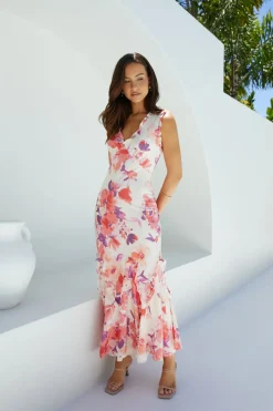 Sun-kissed Charm Floral Maxi Dress
