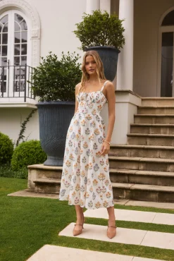Sunlit Petal Maxi Dress Print