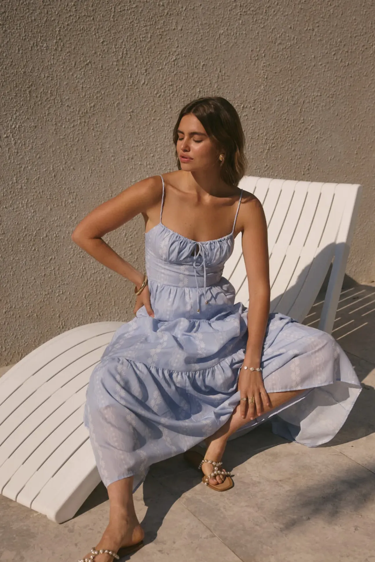 Sunny Afternoons Maxi Dress Blue